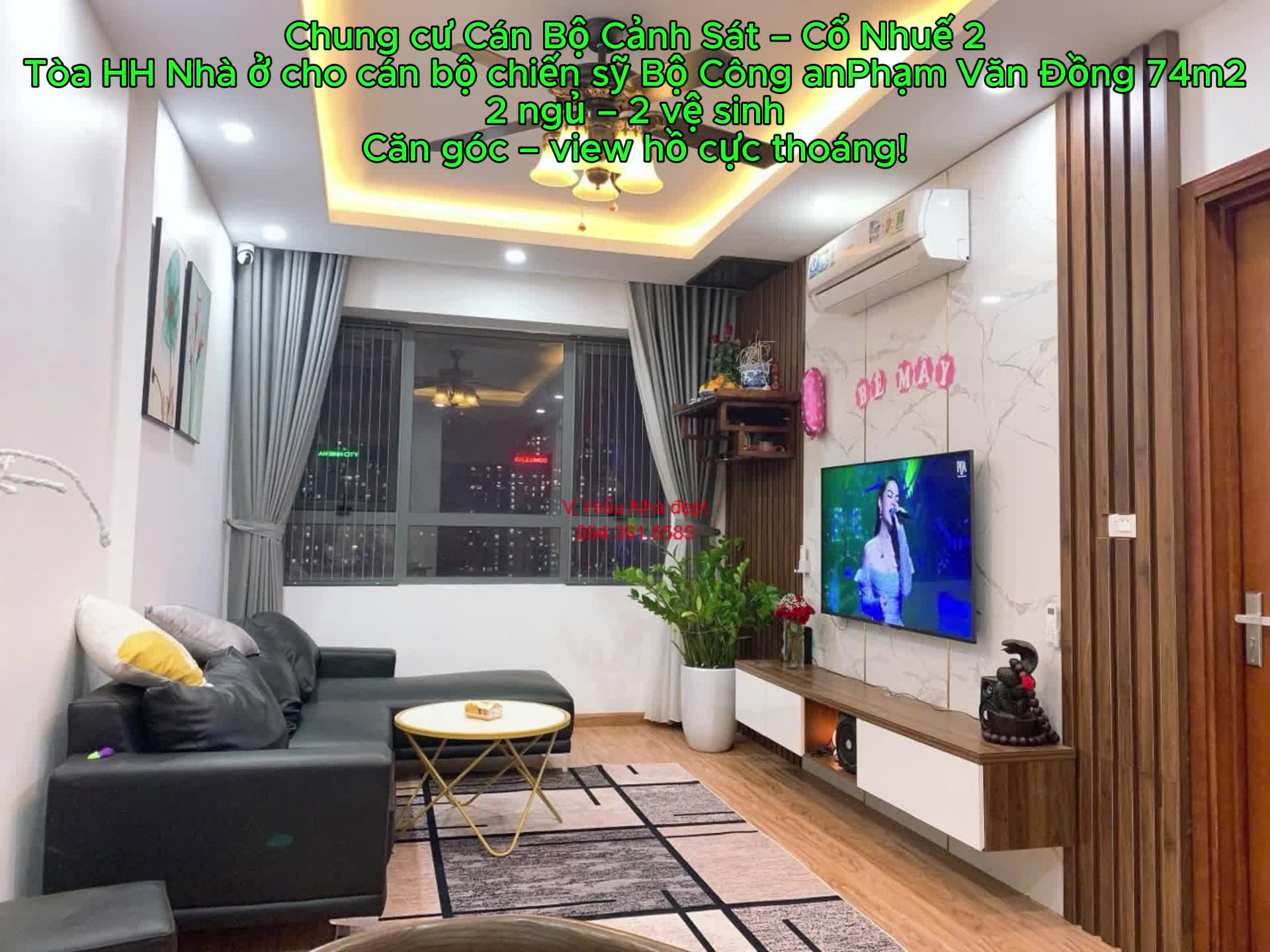 Căn Góc Chung cư Cán Bộ Cảnh Sát – Cổ Nhuế 2 tòa HH Nhà ở cho cán bộ chiến sỹ Bộ Công an Phạm Văn Đồng 74m2