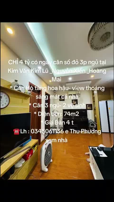 Căn hộ 3PN, 2WC sổ đỏ tại Kim Văn Kim Lũ, Hoàng Mai, ban công Đông Nam, giá 4 tỷ - ảnh 2