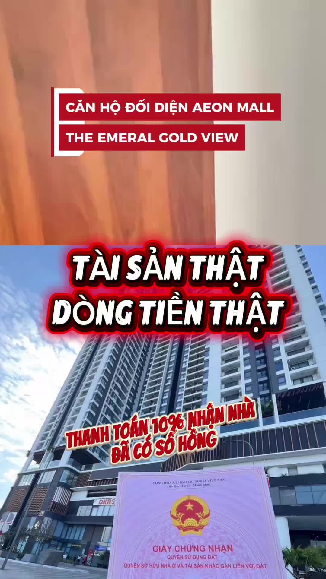 Căn hộ đối diện Aeon Mall đã có sổ hồng - The Emerald Golf View - ảnh 2