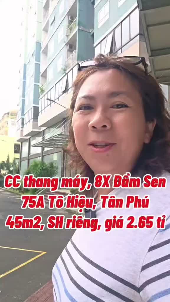 Giá mềm Tân Phú CC thang máy, 8X Đầm Sen, 75A Tô Hiệu, Tân Phú, lầu 3, 45m2,
