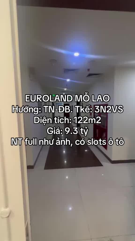 Căn hộ TSQ EuroLand Building - Làng Việt Kiều Châu Âu, 3 PN 122 m²