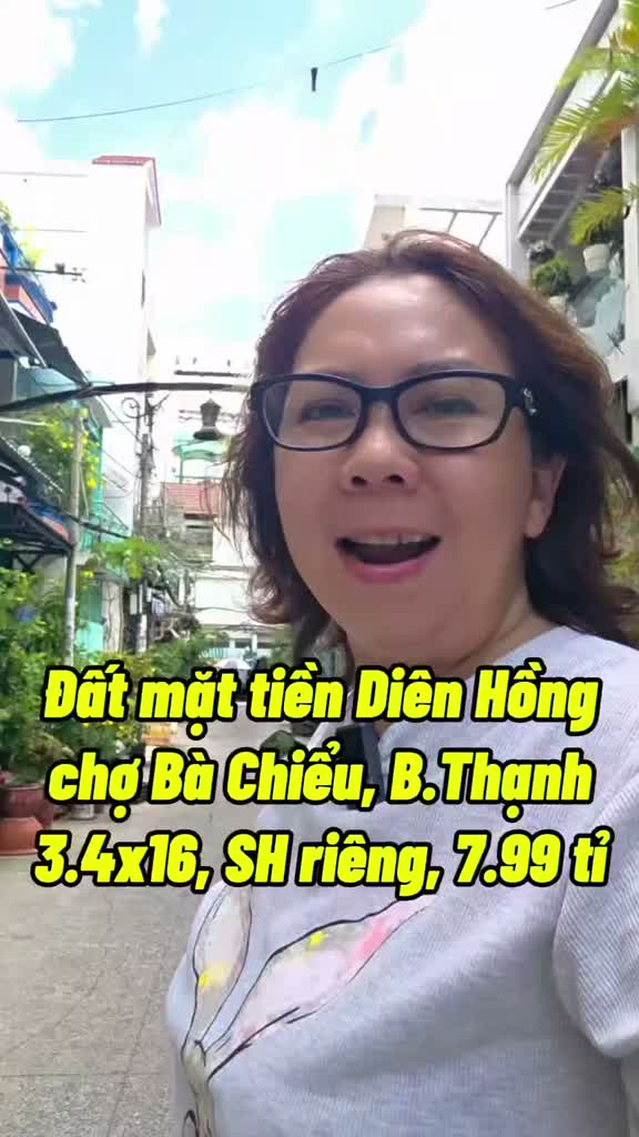 Đất đẹp Bình Thạnh, 2 mặt tiền Đất mặt tiền đường Diên Hồng, chợ Bà Chiểu