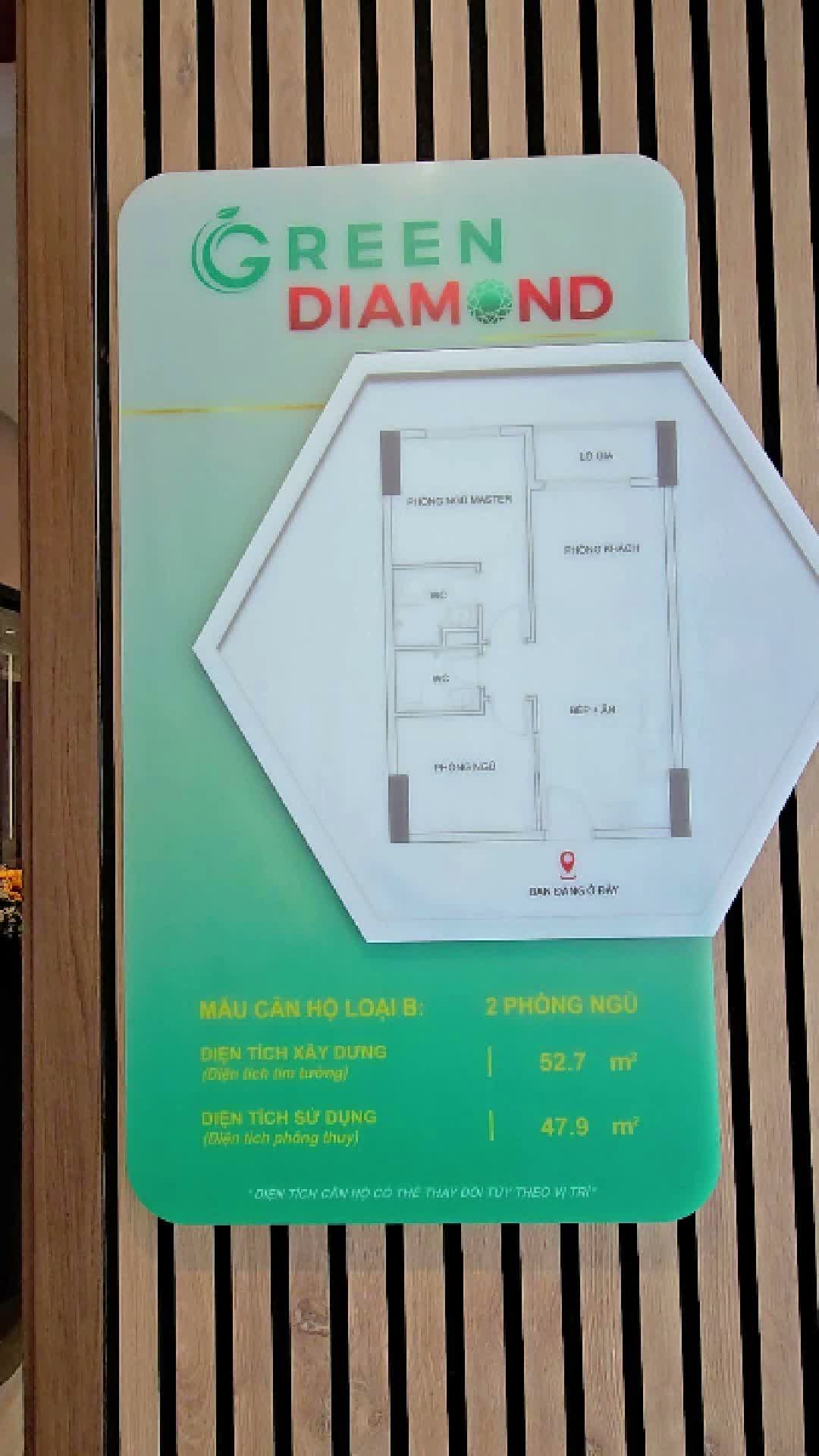 Bán căn hộ Bcons City tháp Green Diamond 2PN - 2WC 53m2 chỉ 2.8 tỷ có VAT, thanh toán theo tiến độ CĐT. LH Đinh Tuấn Bcons 093778**** - ảnh 2