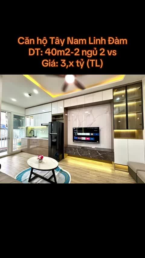 Bán căn hộ CT1A SĐCC - Diện tích thông thuỷ: 40m2 - Tk 2ngủ 2vs