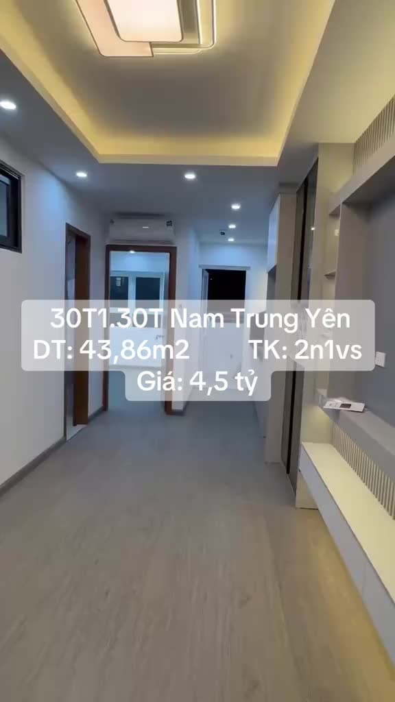Căn hộ Chung cư 30T1 - KĐT Nam Trung Yên, 2 PN 43.86 m²