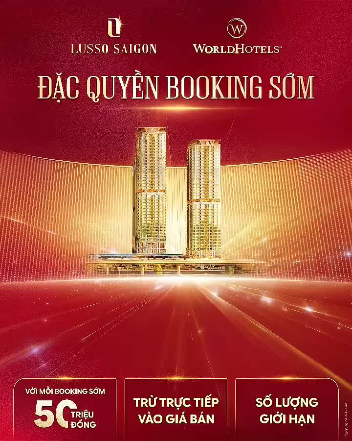 LUSSO SAIGON TUNG ƯU ĐÃI “KHỦNG”: BOOKING 50 TRIỆU – TRỪ NGAY 100 TRIỆU TRỰC TIẾP VÀO GIÁ BÁN, CHỈ ÁP DỤNG HÔM NAY!