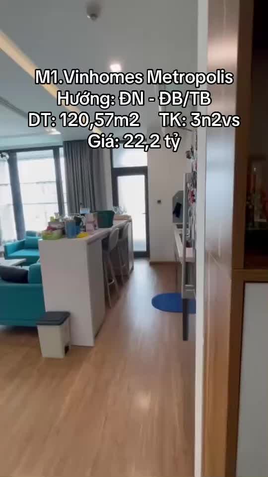 Căn hộ Vinhomes Metropolis Liễu Giai, 3 PN 120.57 m²