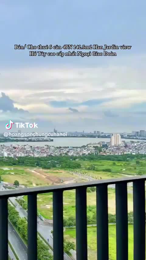 Bán 3 căn 01 N01T6T7 Han Jardin 4PN ban công Đông view Hồ Tây Hồ điều hoà, tầng trung - cao, cơ bản