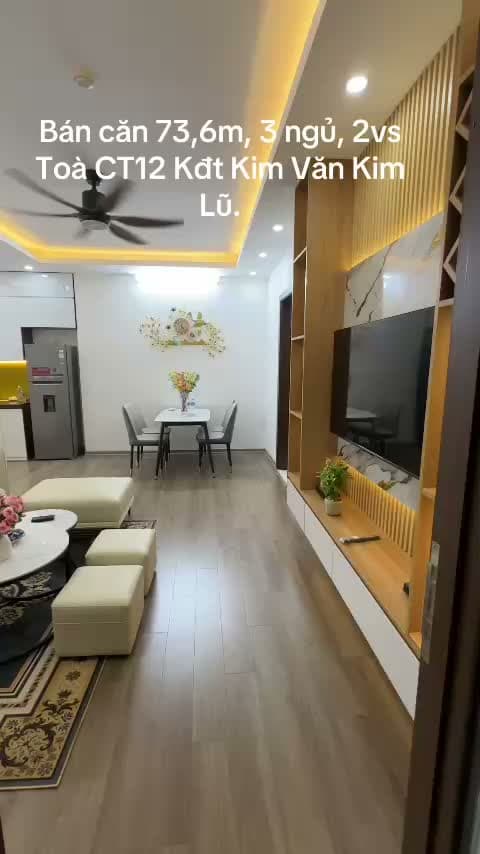Căn hộ 3PN 75m2 tại Kim Văn Kim Lũ, nội thất đầy đủ, sổ đỏ lâu dài
