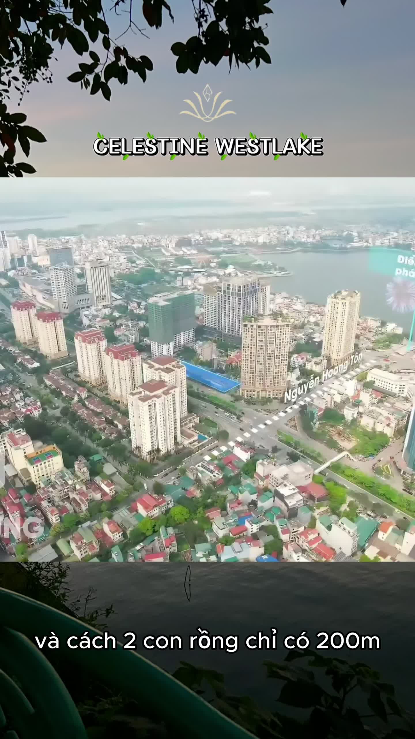 Chỉ với 4 tỉ Anh/Chị sẽ sở hữu ngay căn hộ 3PN Celelstine với mặt tiền view Hồ Tây, Võ Chí Công và Điểm Bắn Pháo Hoa vĩnh viễn với Diện Tích 110m² - 138m².