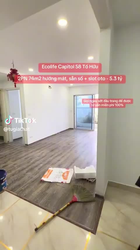 Ecolife Capitol - B á n căn 2 ngủ 2vs, 74m2, nguyên bản - Nhà hướng mát, có sổ + slot oto 5.3 t ỷ