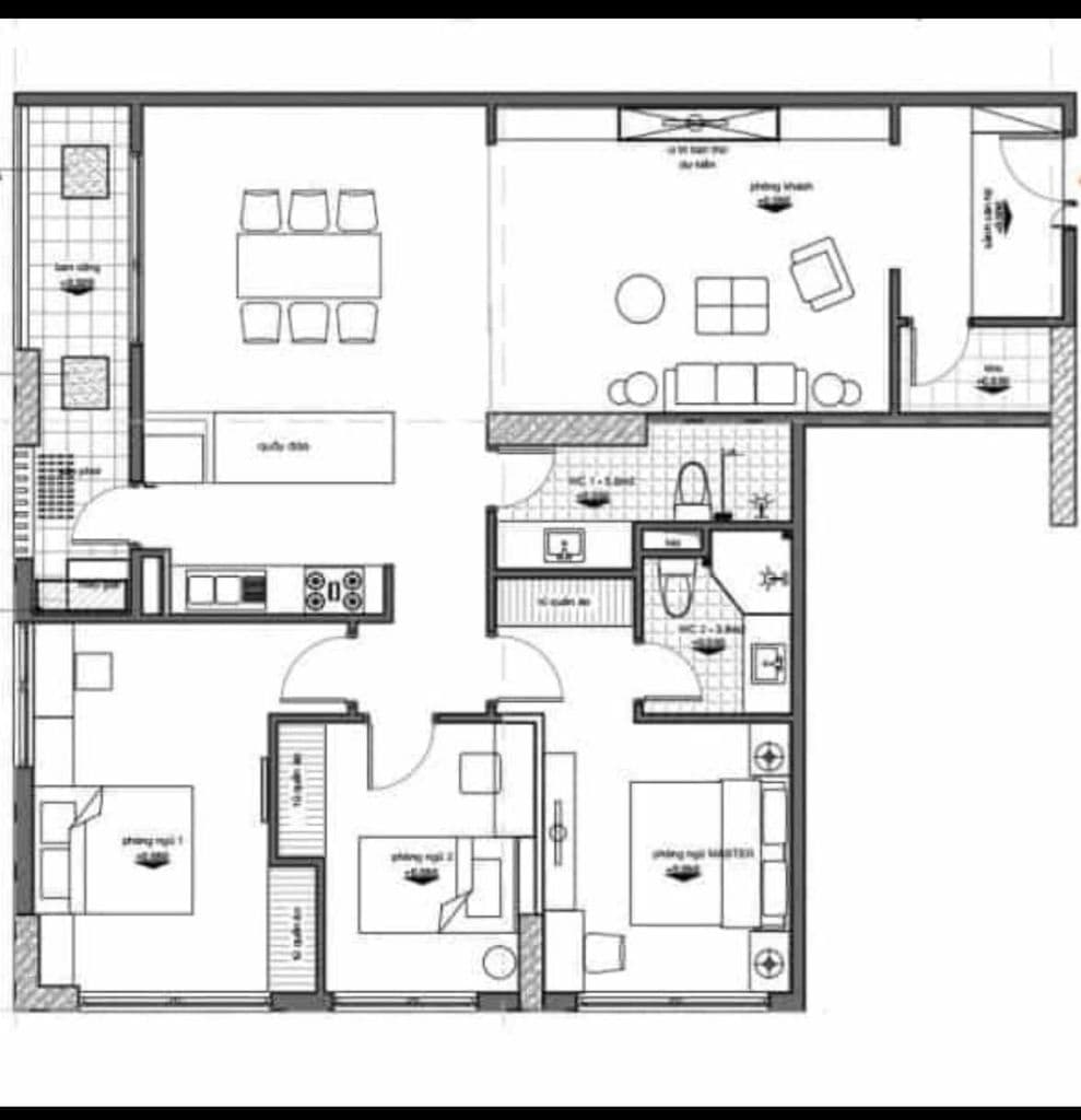 Căn hộ Legacy tầng 3 ĐN 126m2 Lê Văn Thiêm TX HN - ảnh 7