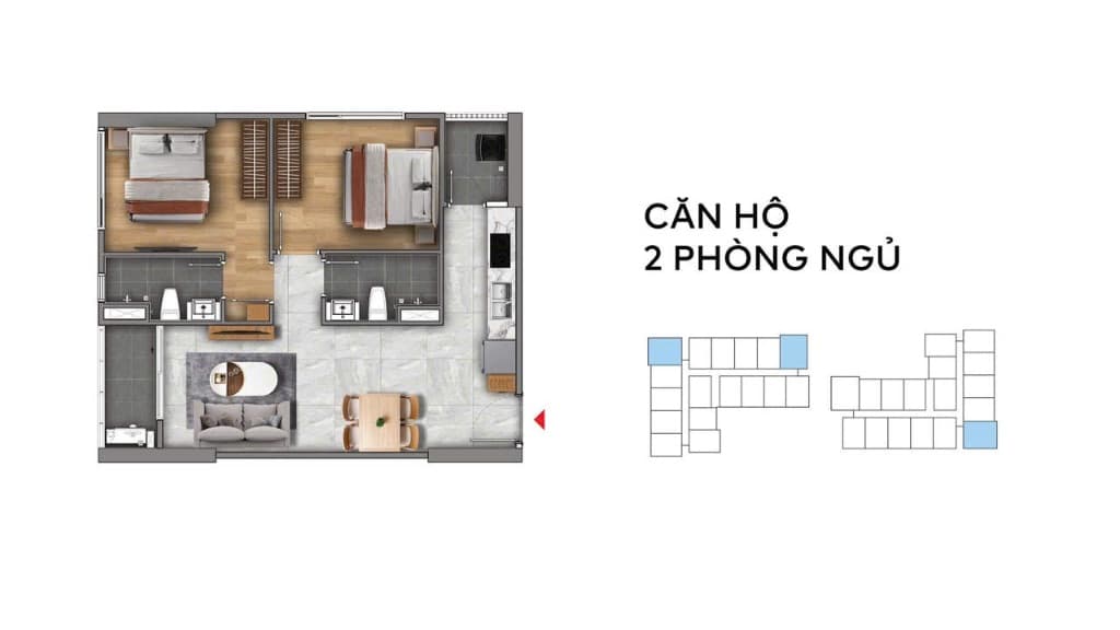 Căn Hộ 4 Mặt Tiền Đường - FENICA Dĩ An, 2PN, 66.31m2 - ảnh 6