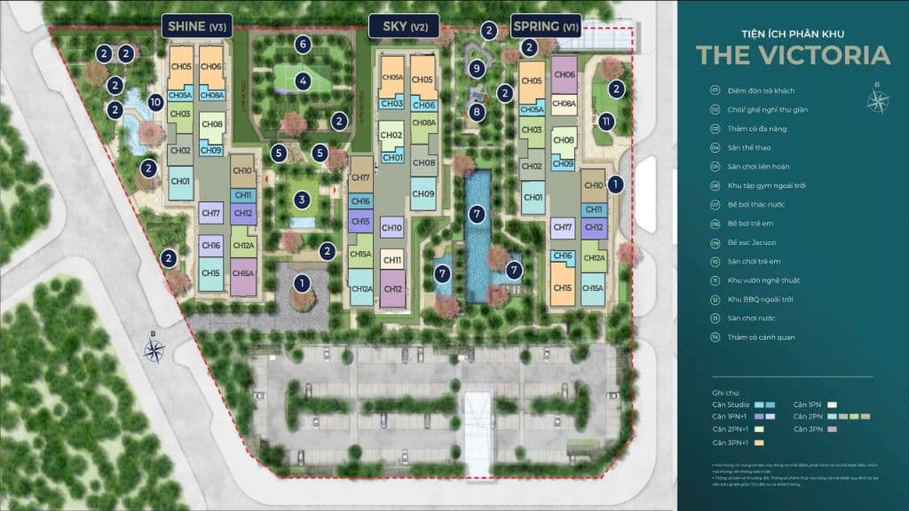 Chỉ 3 tỷ mua được căn 1PN+1 48m2 - Có slot hầm gửi oto - Căn hộ 1PN + 1 - 48.5m2 - The Victoria - ảnh 2