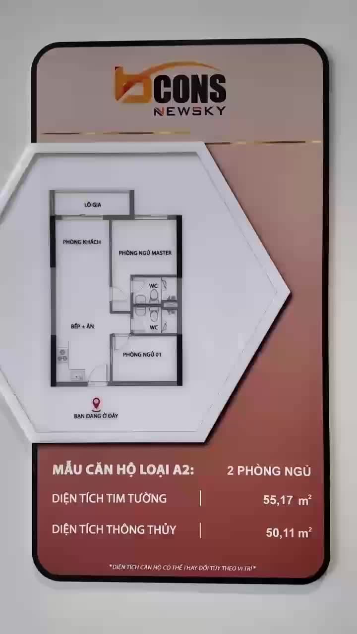 Bán căn hộ Bcons NewSky 55m2 2PN2WC giá 2ty8 , mặt tiền quốc lộ 13, gần ga metro 150m - ảnh 2