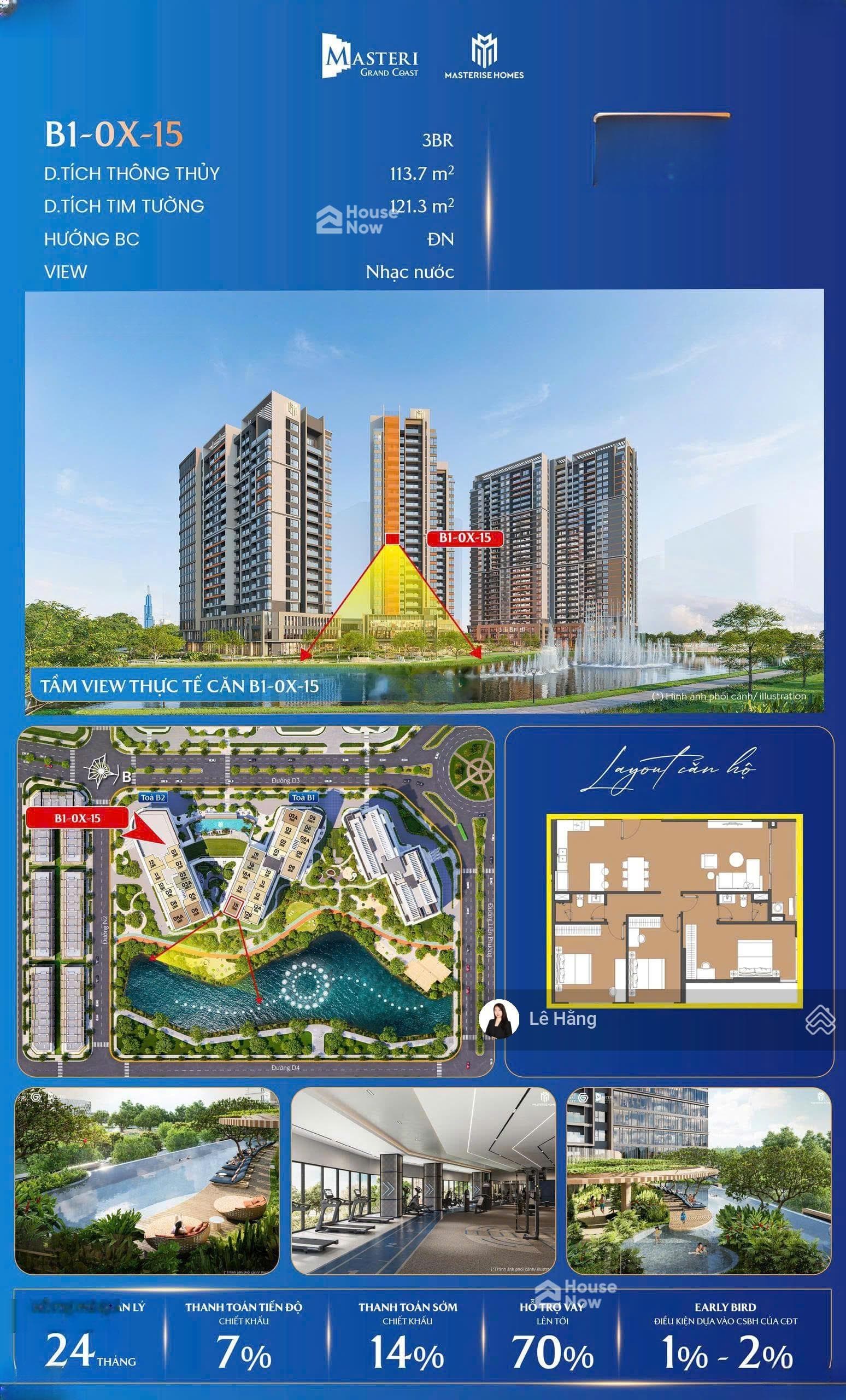 Masteri Cosmo Central 3PN view nhạc nước - ảnh 2 Masteri Cosmo Central 3PN view nhạc nước - ảnh 2
