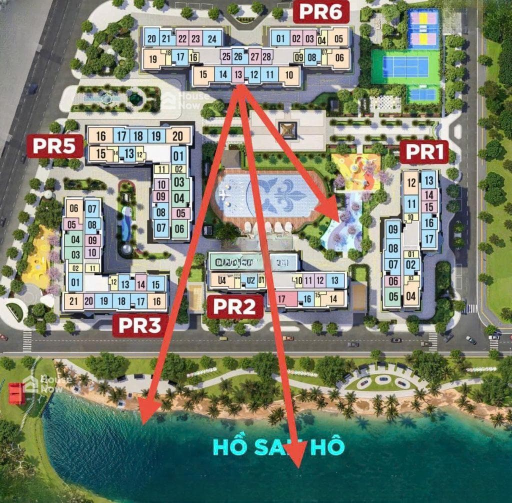 Căn hộ 1PN+ diện tích 46m2 hướng Tây Nam, view bể bơi và sông cực đẹp - ảnh 1