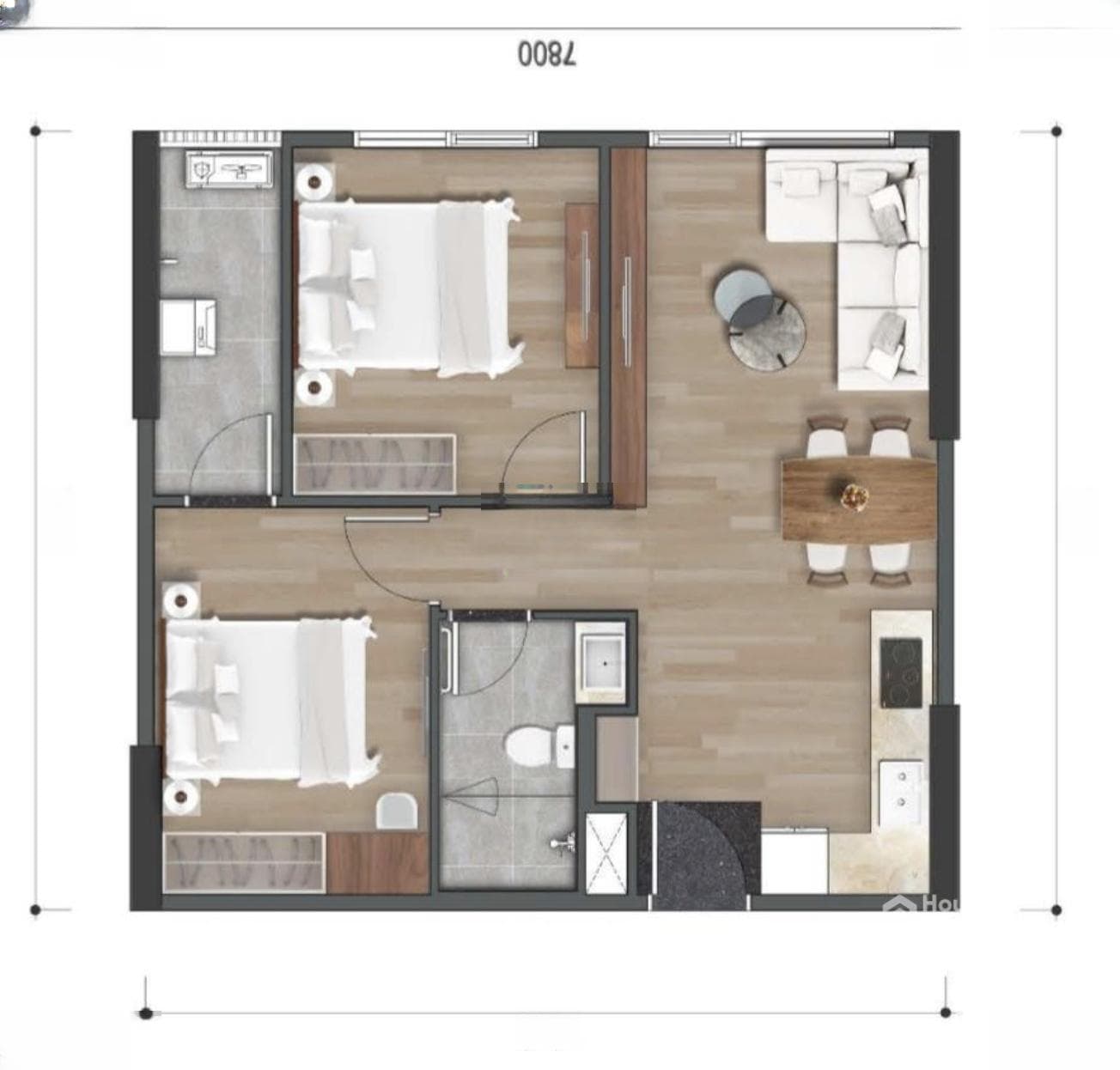 Bán căn hộ 58m² 2PN 1WC | Sổ hồng sẵn | Giá tốt trong khu Mizuki Park - ảnh 10 Bán căn hộ 58m² 2PN 1WC | Sổ hồng sẵn | Giá tốt trong khu Mizuki Park - ảnh 10