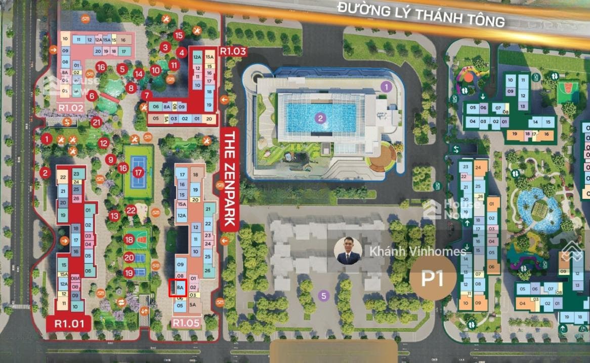 Bán căn 2PN 2WC 68m2 tòa R1.05 full nội thất cao cấp tầng trung - The Zenpark. LH: 0942 044 *** - ảnh 1