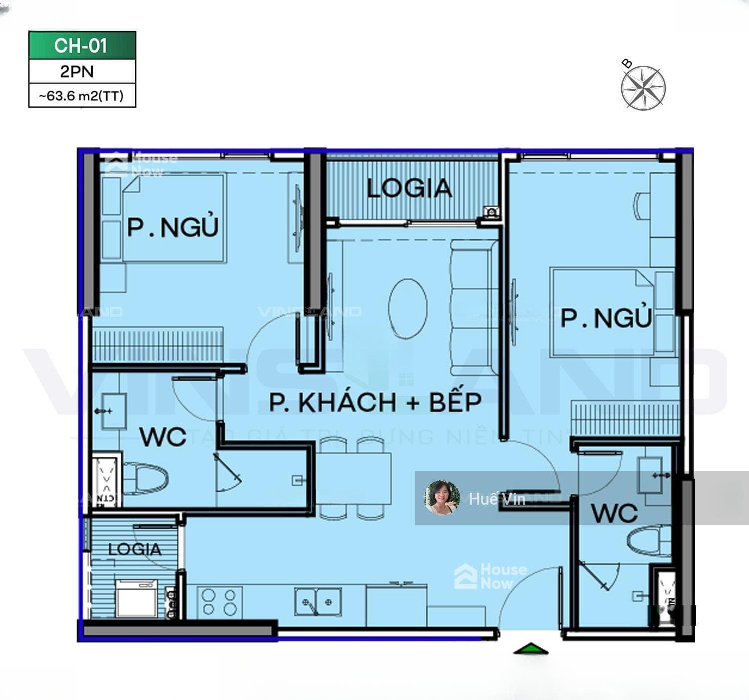 62tr/m2 căn 2PN 2WC góc 63,1m2 The Beverly, tầng đẹp, ban công Đông Bắc mát mẻ. 090735**** - ảnh 9 62tr/m2 căn 2PN 2WC góc 63,1m2 The Beverly, tầng đẹp, ban công Đông Bắc mát mẻ. 090735**** - ảnh 9