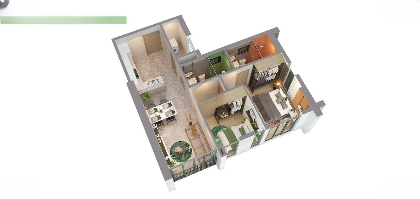 Căn góc tầng trung đẹp, CC Citi Grand giá 3,29 tỷ, 57m2,2PN,2WC View Q1&Công viên. Giao Nhà T12/26 - ảnh 5 Căn góc tầng trung đẹp, CC Citi Grand giá 3,29 tỷ, 57m2,2PN,2WC View Q1&Công viên. Giao Nhà T12/26 - ảnh 5