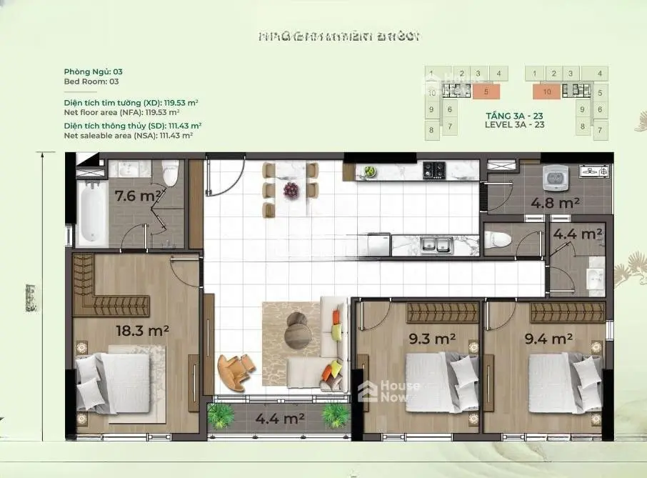 Bán căn hộ 116m2, 3PN, dự án Essensia Sky - ảnh 7 Bán căn hộ 116m2, 3PN, dự án Essensia Sky - ảnh 7