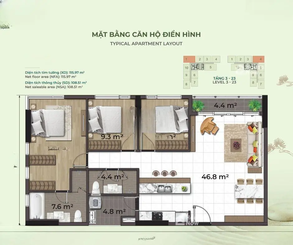 Bán căn hộ 116m2, 3PN, dự án Essensia Sky - ảnh 8 Bán căn hộ 116m2, 3PN, dự án Essensia Sky - ảnh 8