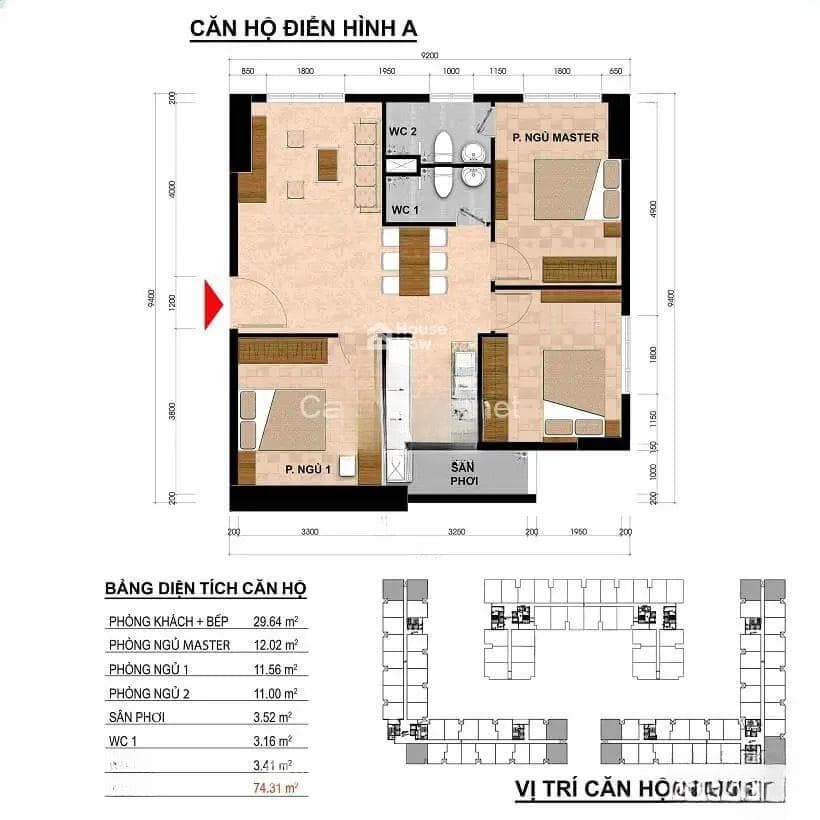 Bán căn 3PN CC Green River 80m2 giá 3,2 tỷ full thuế phí - ảnh 2 Bán căn 3PN CC Green River 80m2 giá 3,2 tỷ full thuế phí - ảnh 2