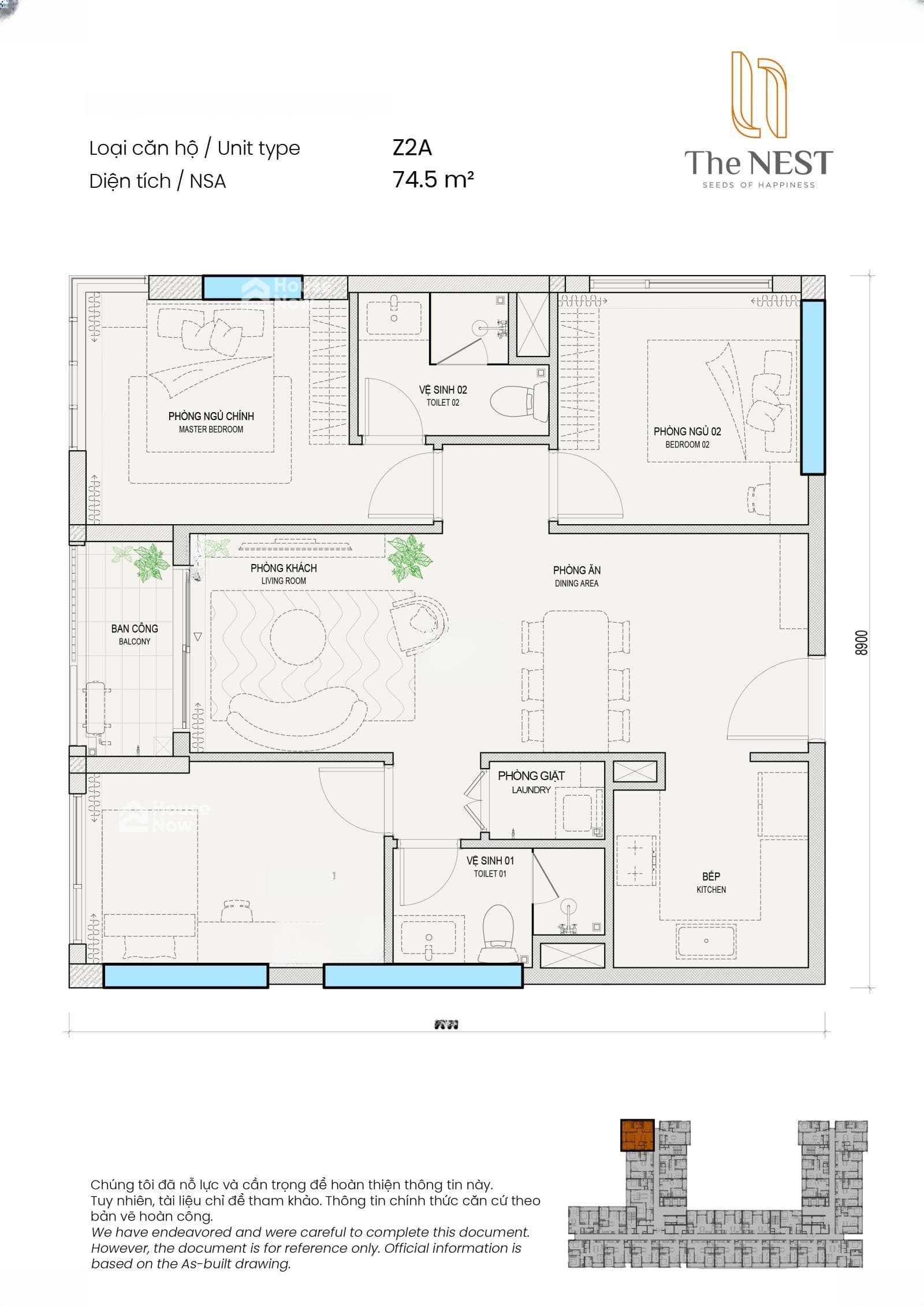 Căn hộ 3PN 74,4m2 The Nest Midori Park E503, giá 3,729 tỷ - ảnh 6 Căn hộ 3PN 74,4m2 The Nest Midori Park E503, giá 3,729 tỷ - ảnh 6